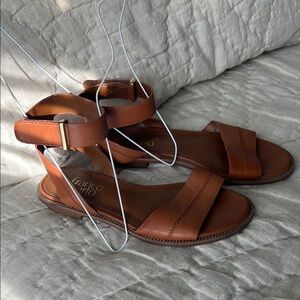 Franco Sarto Brown Leather Sandals size 6